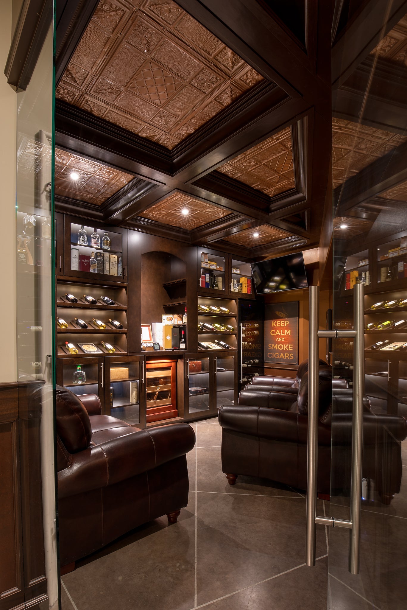 50. Custom Home “Snug” Wine Bar Design in Canada – Blue Grouse Wine Cellars