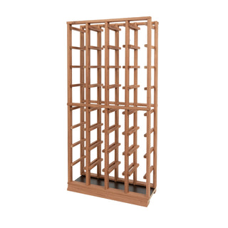 Vintage Keeper 4 Column short Redwood Wine Rack custom wood label forward wine rack
