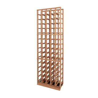 Vintage Keeper Tall 5 Column 1/2 Bottle  Redwood Wine Rack Custom wood label forward wine display