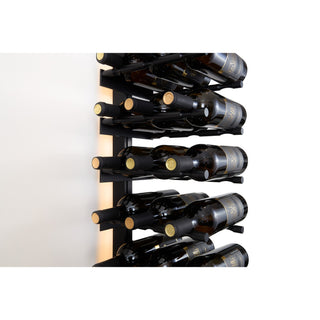 V Bar Floating Wine Rack - Single Spaced Label View Pegs