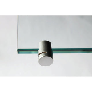 Clear Glass with Satin Chrome Hardware for Floating Glass Shelf