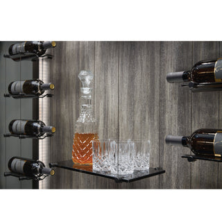Floating Glass Shelving for Liquor and Wine