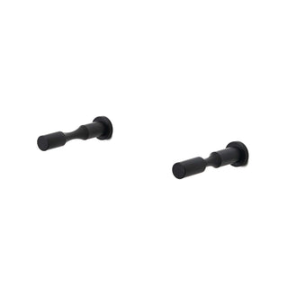 caption Matte Black Single Deep VINdustry Wine Pegs with Drywall Cover Plates (included with drywall kit)