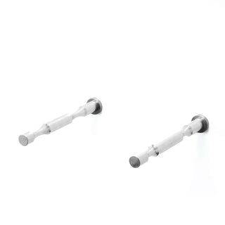 polished aluminum single deep vindustry wine pegs with drywall cover plates (included with drywall kit)