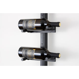 Caption Close-Up Of Black Metal Wine Pegs For Label-Forward Wine Bottle Display
