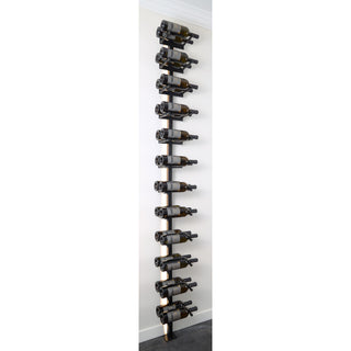 Caption Wall-Mounted Metal Wine Rack With Label-Forward, Fully Loaded Bottles