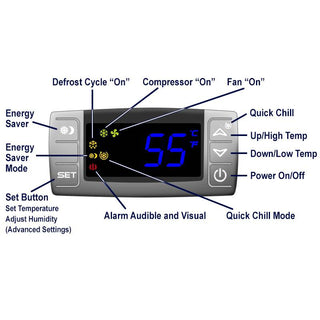 CellarPro 2000VSx-ECX Cooling Unit Cooling System  control panel