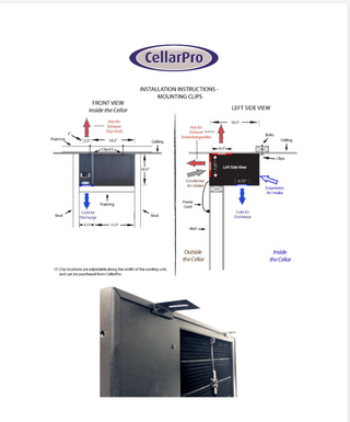 CellarPro 1800QTl-EC Cooling Unit Cooling System installation instructions