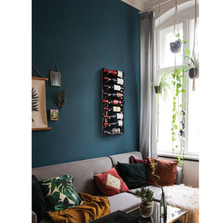 Black VINdustry Wine Panel with Gold Pegs