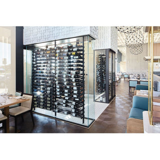 Modern Black Wine Racking by Millesime