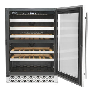 Interior view of Cavavin V-041wdz Dual Zone Wine Fridge