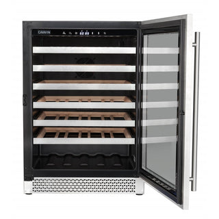 Stainless Steel Shelf Fronts in Cavavin Wine Fridge