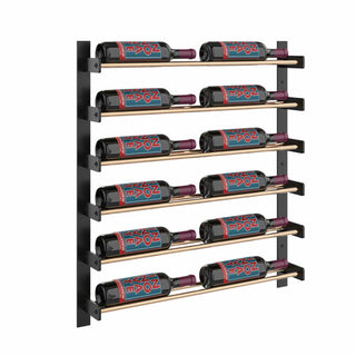 Evolution Wine Wall 30 - 2 Wide, 1 Deep, Golden Bronze Rails