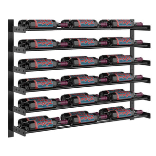 Evolution Wine Wall 30 - 3 Wide, 2 Deep, Matte Black Rails