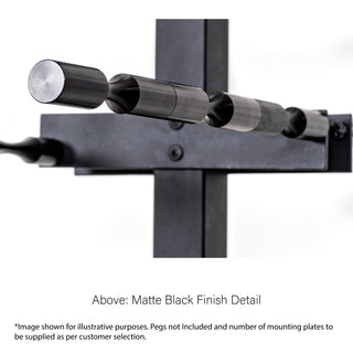 vino posts & plates - floor to ceiling mounting system for label view wine pegs