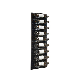 caption Black Panel with Single Deep Polished Aluminum Pegs