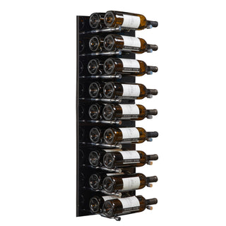caption Black Panel with Double Deep Polished Aluminum Pegs