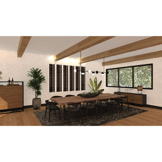 Dining Room Display with VINdustry Panels and Wine Pegs