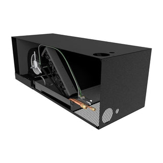 WhisperKOOL 1200 Twin ceiling mount ductless cooling system rear view for cooling wine storage