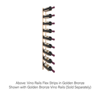 Flex Mounting Strips for Cork Forward Wine Pegs - Golden Bronze Finish