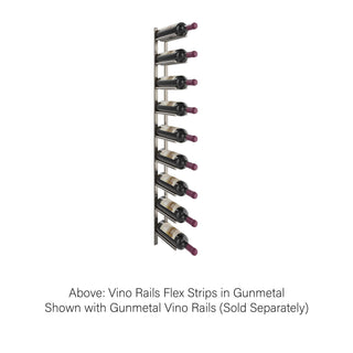 Flex Mounting Strips for Cork Forward Wine Pegs - Gunmetal Finish