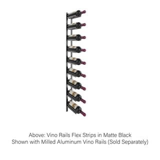 Flex Mounting Strips for Cork Forward Wine Pegs - Matte Black Finish