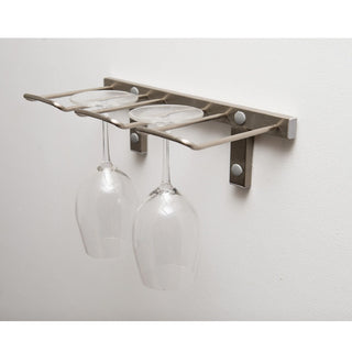 Vintage View WS-SR-1D Wall Series Stemware Rack in Brushed Nickel