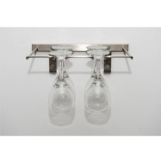 Vintage View WS-SR-2D Wall Series Stemware Rack in Brushed Nickel