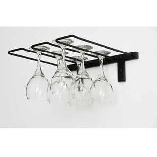 Vintage View WS-SR Wall Series Stemware Rack in Matte Black