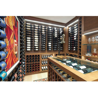 Label View Wine Racking in Wine Cellar