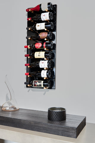 caption Black Panel with Single Deep Satin Gold Pegs (discontinued peg finish, available while stock lasts)
