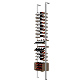 Millesime All-Star Wine Rack - 2 Bottle Deep & 8 Feet High contemporary label and cork forward wine storage 