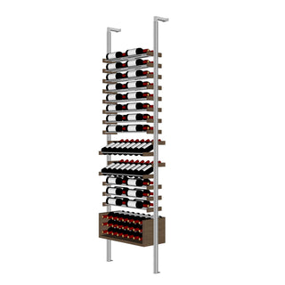 Millesime All-Star Wine Rack - 2 Bottle Deep & 8 Feet High custom wood and aluminum wine racking
