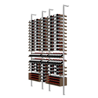 Millesime All-Star Wine Rack - 3 Bottle Deep & 9 Feet High Label and cork forward floor to ceiling wine display