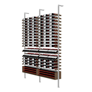 Millesime All-Star Wine Rack - 3 Bottle Deep & 9 Feet High Label and cork forward wine display
