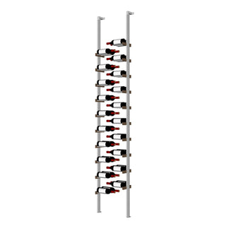Millesime Floating Bottles Wine Rack - 2 Bottle Deep 2 bottle wide & 9 Feet High minimal modern label forward wine racks