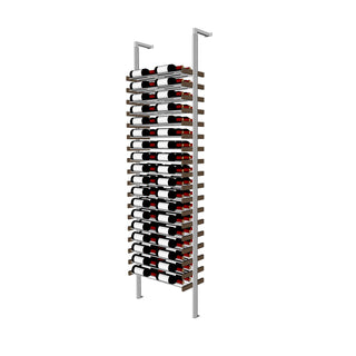 Millesime Streamline Wine Rack -2 bottle wide 3 bottle deep  & 8 Feet High label view aluminum wine rack