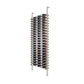 Millesime Streamline Wine Rack -3 bottle wide 2 bottle deep  & 9 Feet High Aluminum label view wine racking