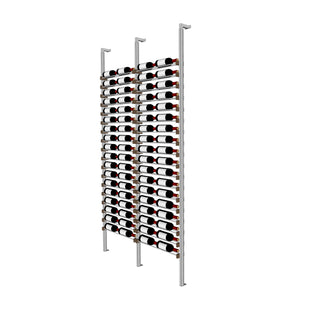 Millesime Streamline Wine Rack -4 bottle wide 1 bottle deep  & 8 Feet High label forward wine rack
