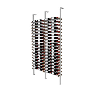 Millesime Streamline Wine Rack -4 bottle wide 2 bottle deep  & 9 Feet High floor to ceiling label forward wine racks