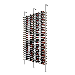 Millesime Streamline Wine Rack -4 bottle wide 2 bottle deep  & 9 Feet High floor to ceiling wine rack label forward
