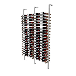 Millesime Streamline Wine Rack -4 bottle wide 3 bottle deep  & 8 Feet High label view aluminum wine rack