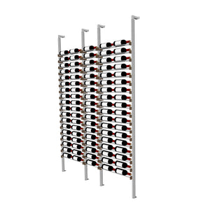 Millesime Streamline Wine Rack -5 bottle wide 1 bottle deep  & 8 Feet High wine rack label forward