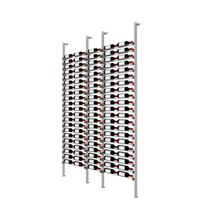 Millesime Streamline Wine Rack -5 bottle wide 1 bottle deep  & 9 Feet High floor to ceiling label forward wine racks
