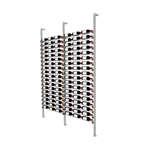Millesime Streamline Wine Rack -6 bottle wide 1 bottle deep  & 8 Feet High label forward wine display