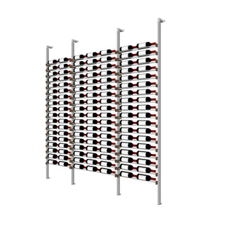 Millesime Streamline Wine Rack -7 bottle wide 1 bottle deep  & 8 Feet High modern label view wine racking