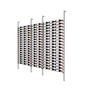 Millesime Streamline Wine Rack -8 bottle wide 1 bottle deep  & 8 Feet High label forward wine display