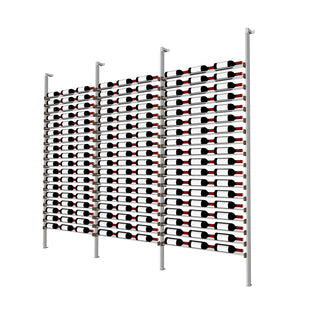 Millesime Streamline Wine Rack -9 bottle wide 1 bottle deep  & 8 Feet High  floor to ceiling metal wine racks