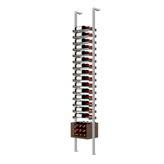 Millesime U Shelf Wine Rack -1 bottle wide 2 bottle deep  & 8 Feet High label view and cork forward wine rack and display