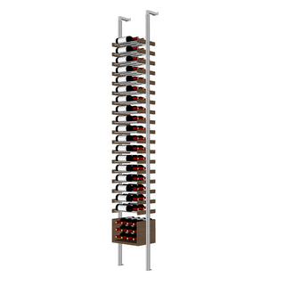 Millesime U Shelf Wine Rack -1 bottle wide 3 bottle deep  & 9 Feet High label view and cork forward wine rack and display